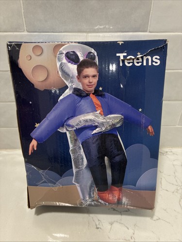 Silver kids inflatable alien - kids,