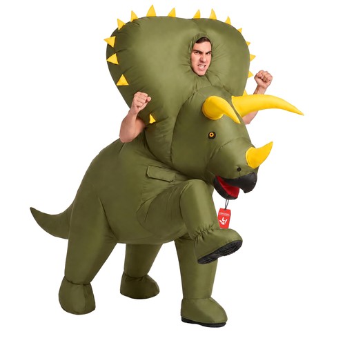 Inflatable triceratops costume - inflatable,
